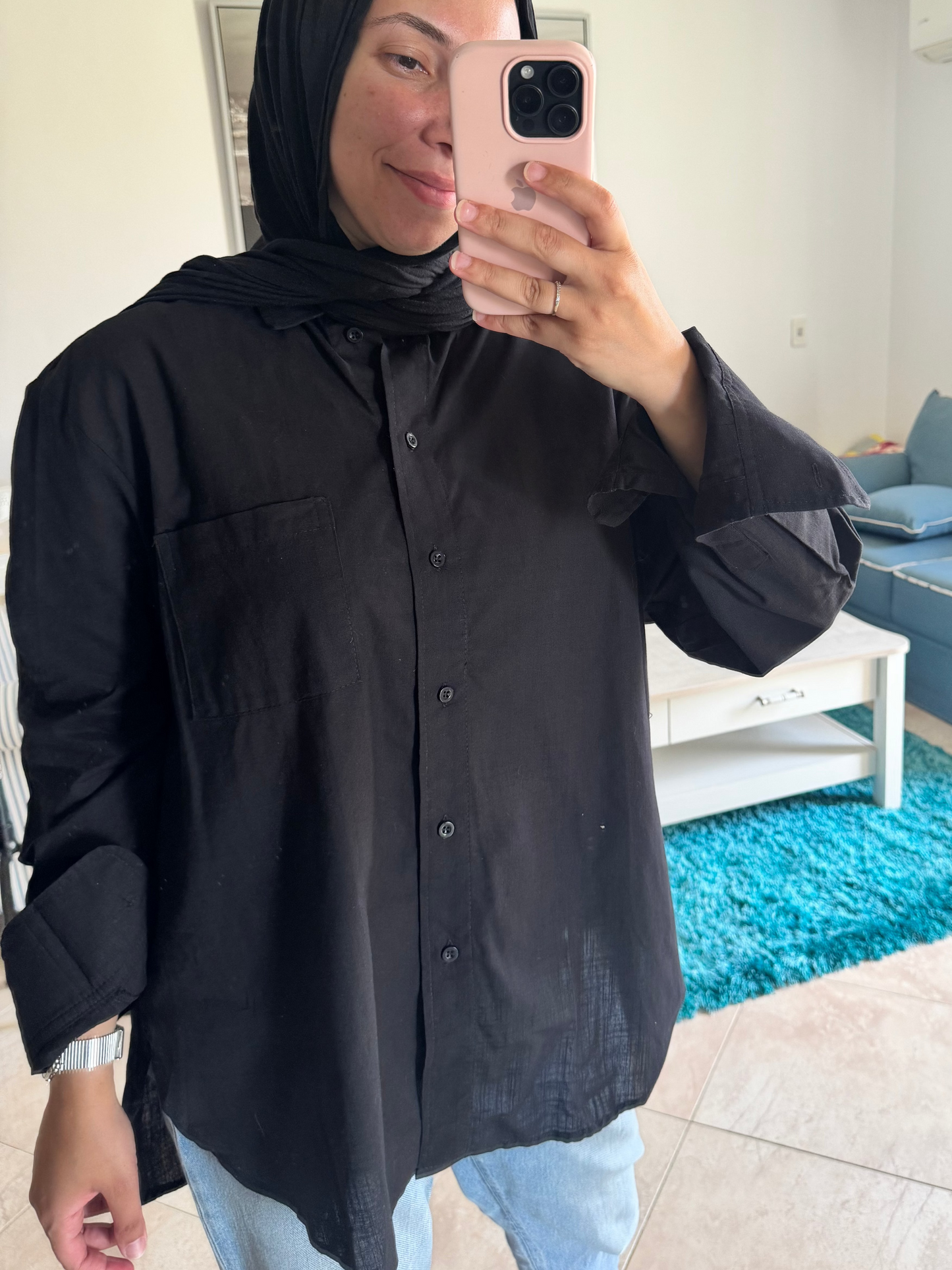 Black Linen Shirt