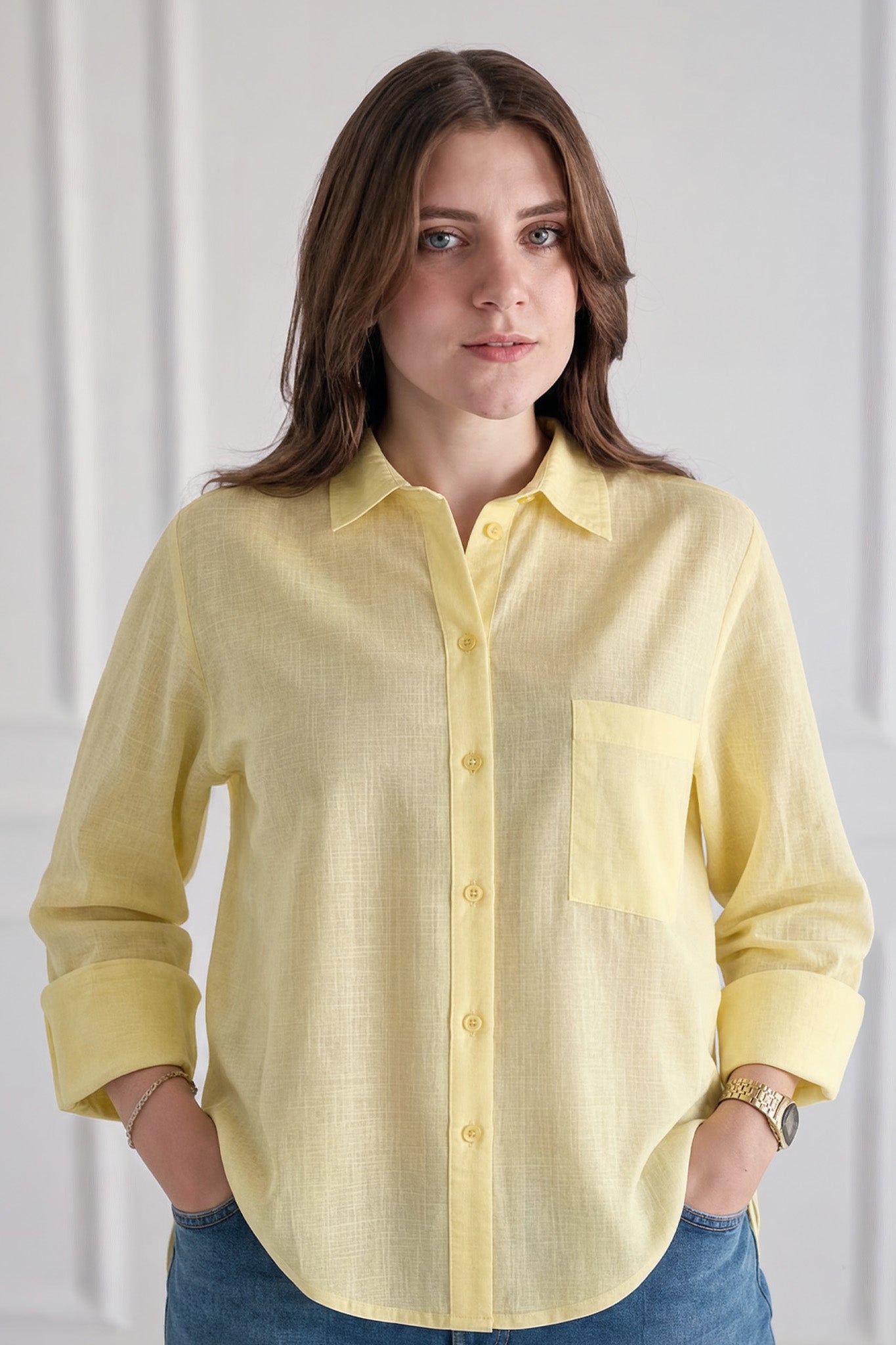Yellow Linen Shirt